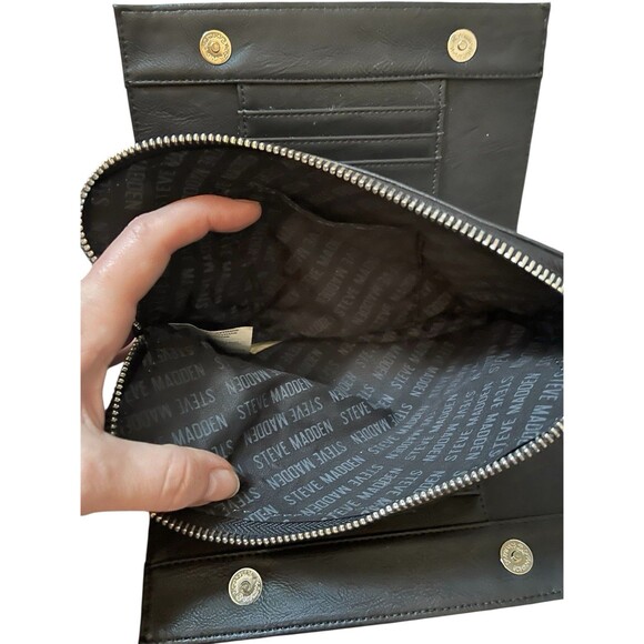 Steve Madden Green Crossbody / Double Sided Wallet Purse Beautiful Spring Color - Picture 6 of 6